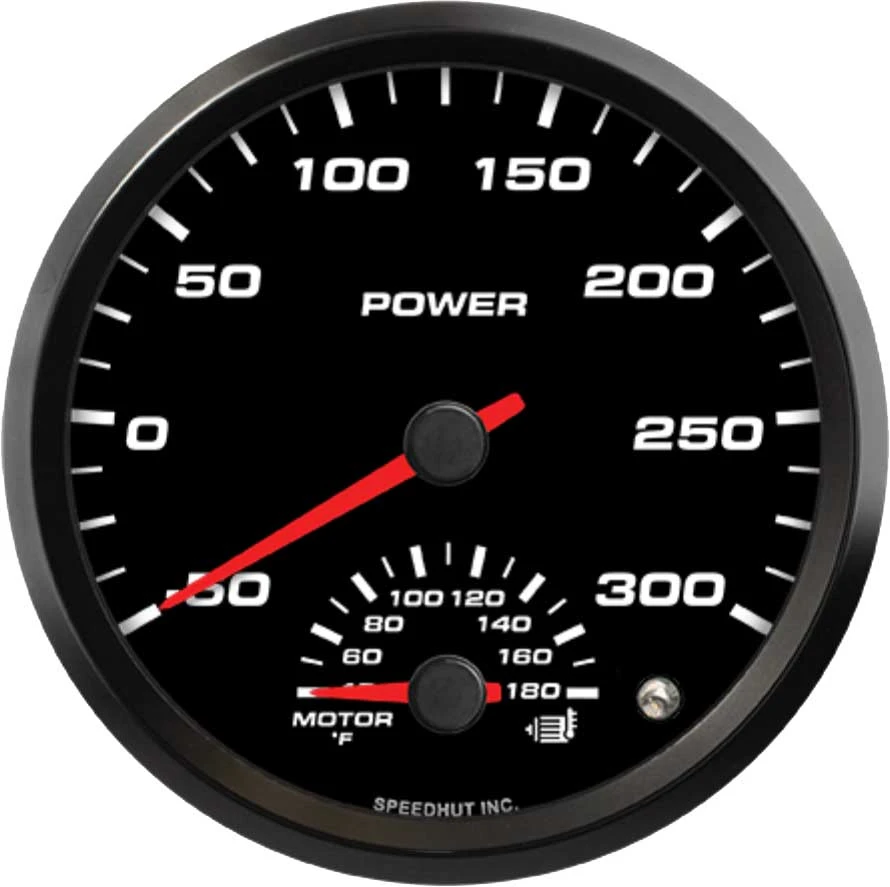 Speedhut 4" EV -50-300 Power / 40-180F Motor Temp Gauge (FAE4-DG6-EV)
