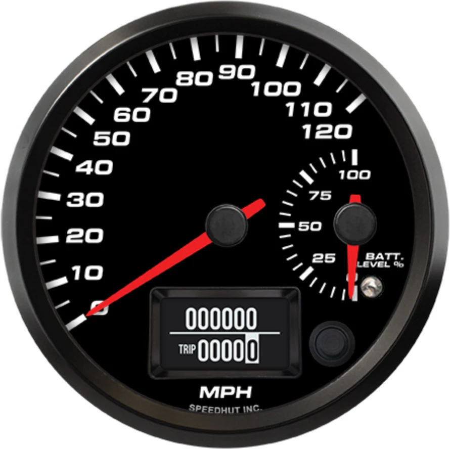 Speedhut 4" EV Orion 120mph Speedometer/Batt Level Gauge (FOR4-DS1-EV)