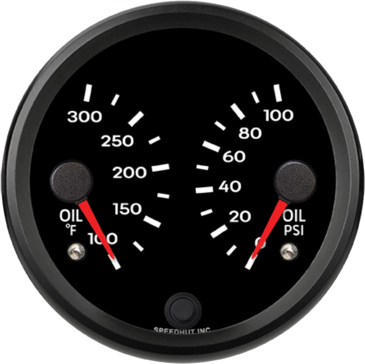 Speedhut 4" Porsche Design Oil Temp / Oil Pressure Gauge (R4-DG6-PCH)