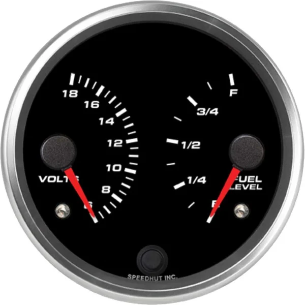 Speedhut 4" Volts / Fuel Level Dual Gauge (R4-DG2-REV)