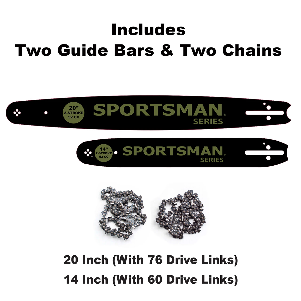 Sportsman GCS522014 20 in. and 14 in. 52 cc Gas 2-Stroke Rear Chainsaw Combo Kit — product image 3