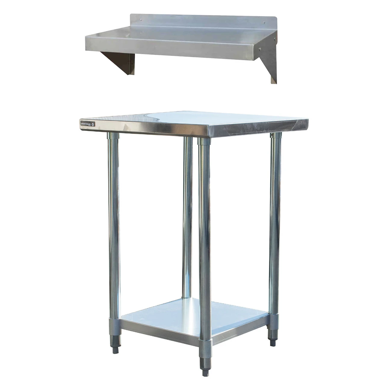 Sportsman Series SSWSET24 24" Stainless Steel Work Station w/ Workbench & Shelf