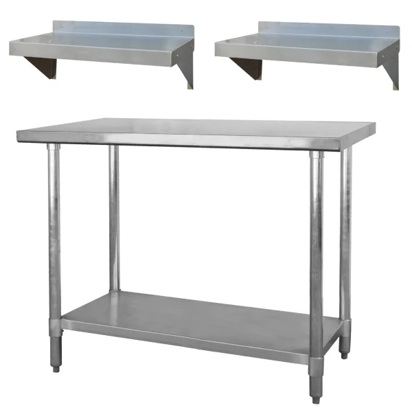 Sportsman Series SSWSET48 48" Stainless Steel Work Station w/ 2 x 24" Shelves
