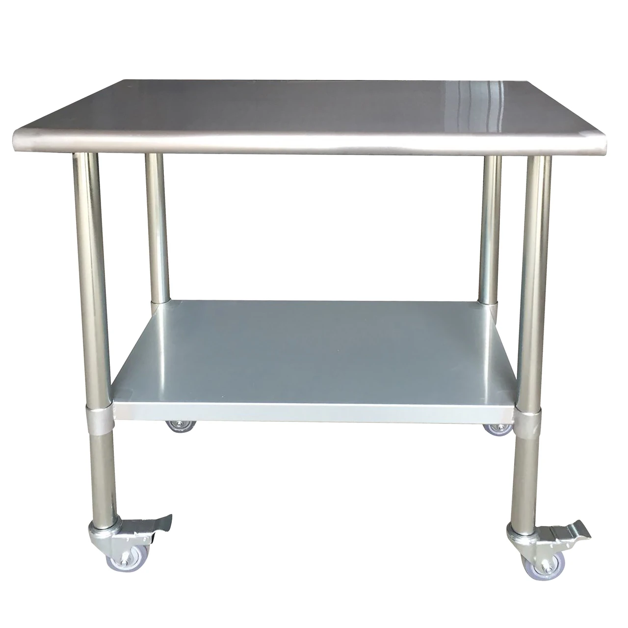 Sportsman SSWTWC36 Stainless Steel Work Table with Casters 24 x 36 Inches