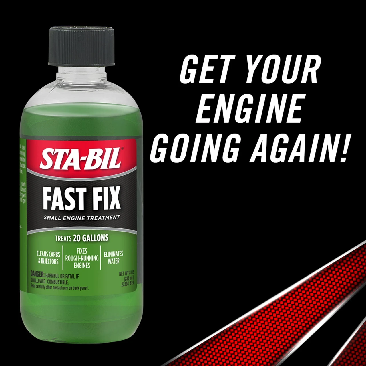 Sta-Bil Fast Fix - Small Engine Treatment, Cleans Carburetors, Green (22304) — product image 2