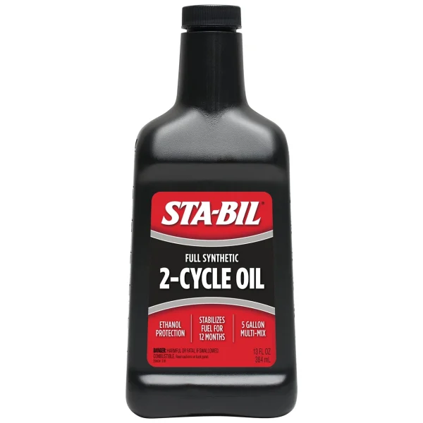 Sta-Bil Full Synthetic 2-Cycle Oil - With Fuel Stabilizer, 13 Fl. Oz. (22404)