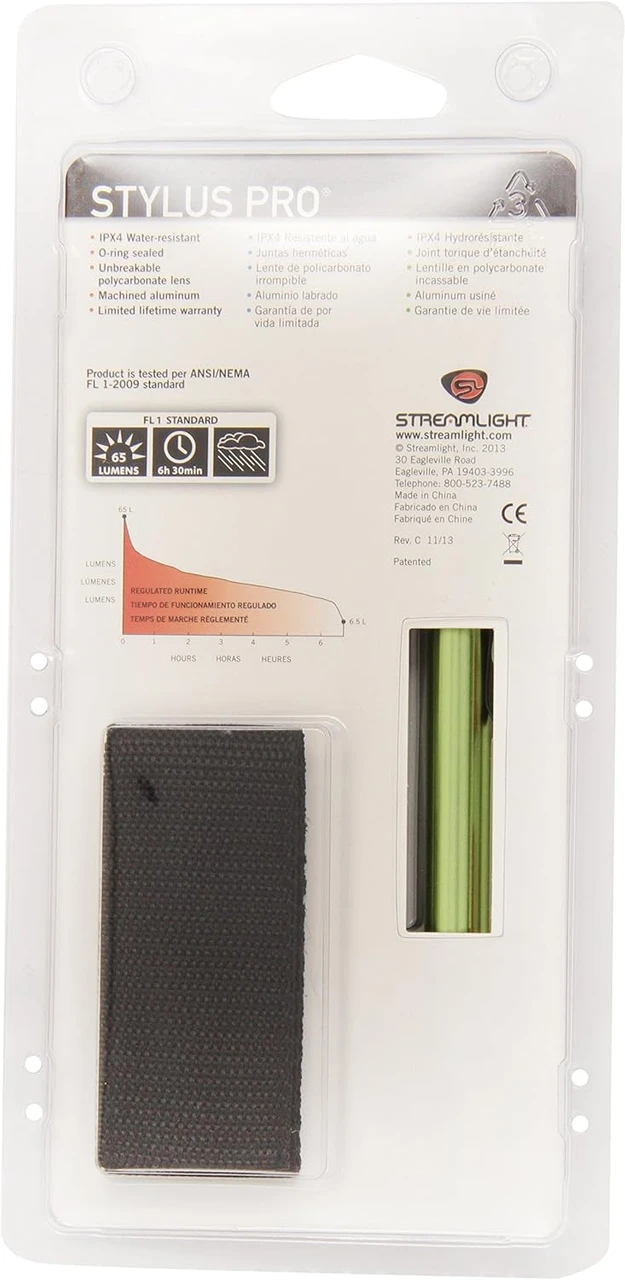 Streamlight Stylus Pro Pen Light in Lime Green with White LED Technology (66129) — product image 3