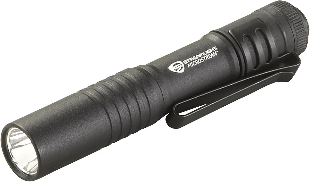 Streamlight MicroStream AAA Battery-Powered LED Penlight, Black (66318)
