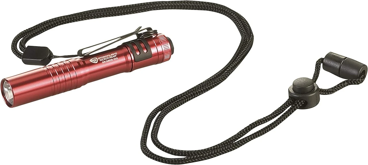 Streamlight MicroStream Ultra-compact LED Flashlight, Red with Lanyard (66323) — product image 4