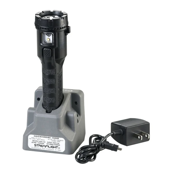 Streamlight Dualie Rechargeable Dual-Beam AC Flashlight, Black, 120V (68733)