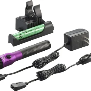 Streamlight Stinger LED HL High Lumen Flashlight, Purple - 120V DC (75482)