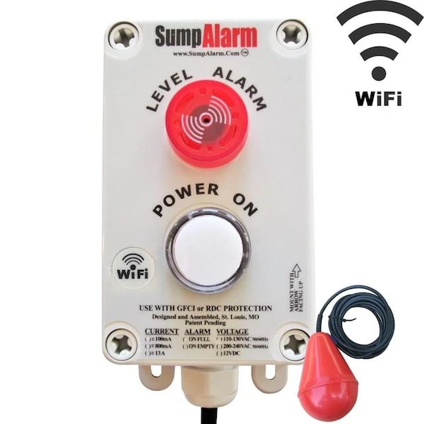 Sump Alarm 120V 33' Wi-Fi High Water Alarm (SA-120V-2L-33SB-WIFI)