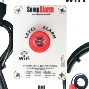 Sump Alarm WiFi 1-Light 100' SB Water Alarm (SA-120V-1L-100SB-WIFI)