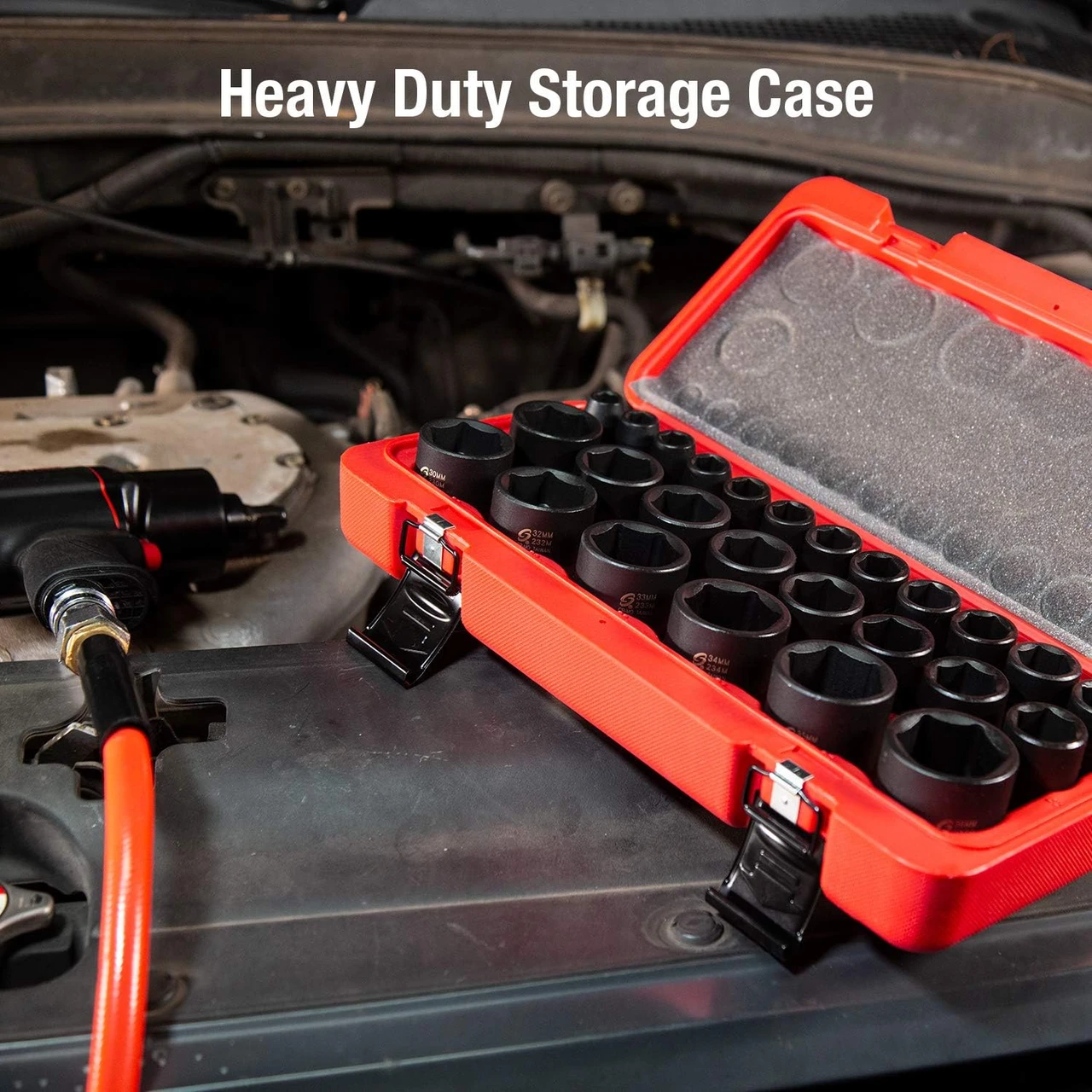 Sunex 26 Pc. Metric Impact Socket Set 1/2" Dr. (2645) — product image 5