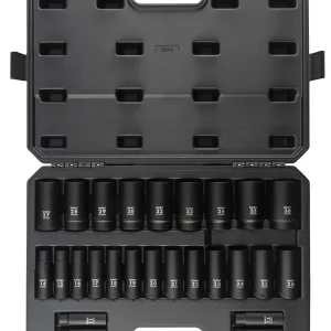 Sunex 1/2" Dr. 26 Pc. Metric Deep Impact Socket Set (2646)