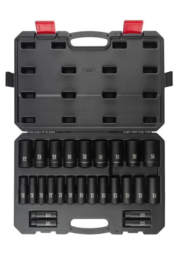 Sunex 1/2" Dr. 26 Pc. Metric Deep Impact Socket Set (2646)