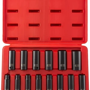 Sunex 1/2" Drive 14-Pc Metric Deep Impact Socket Set (2653)