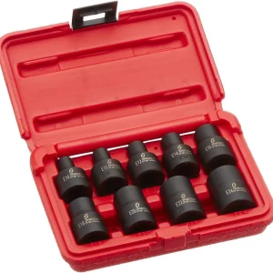 Sunex 1/2" Dr. 9 Pc. External Star Impact Socket Set (2690SE)