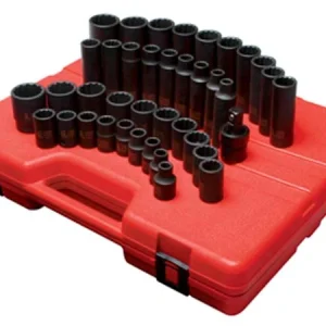 Sunex 1/2" Dr. 12 Pt. 39 Pc. Metric Master Impact Socket Set (2699)