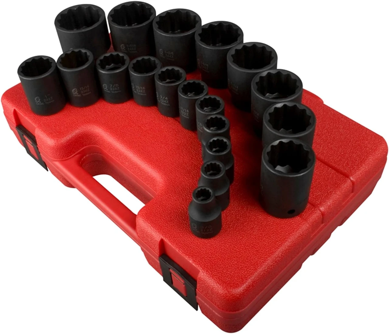 Sunex 2819 SAE Impact Socket Set, 1/2" Drive, 19-Piece (2819)