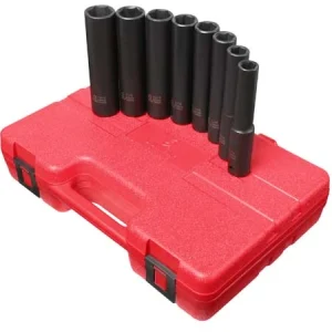 Sunex 1/2" Drive 8 Pc. SAE Extra Long Deep Impact Socket Set (2848)