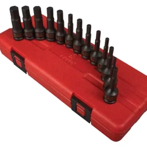 Sunex 3/8" Dr. 13 Pc. SAE & Metric Hex Impact Socket Set (3649)