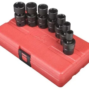 Sunex 3/8" Dr. SAE Universal Impact Socket Set 7 Pc (3654)