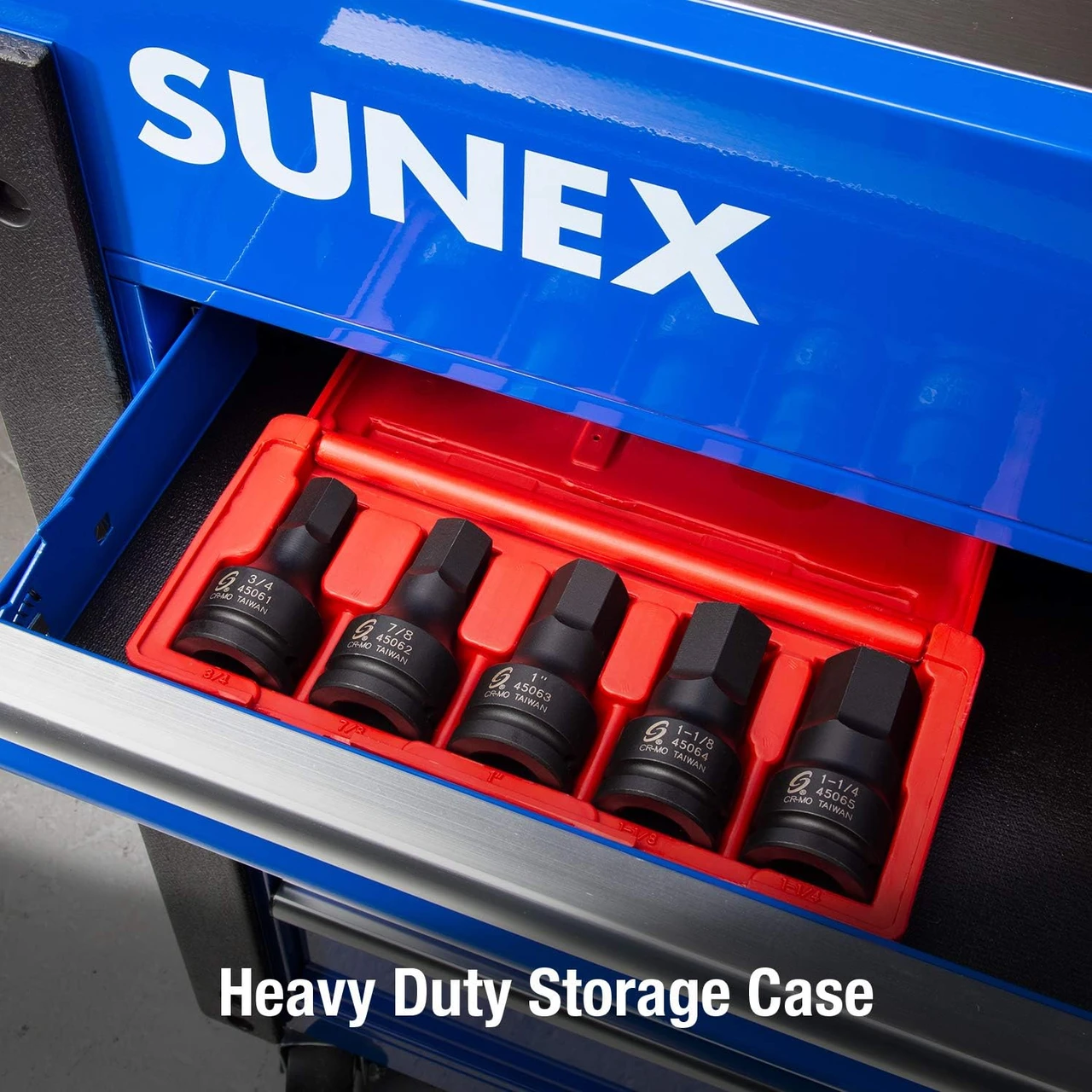 Sunex 3/4" Drive 5 Pc SAE Hex Drive Impact Socket Set (4506) — product image 6