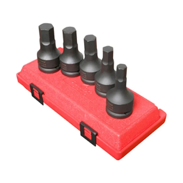 Sunex 3/4" Dr. 5 Pc. Metric Hex Drive Impact Socket Set (4507)