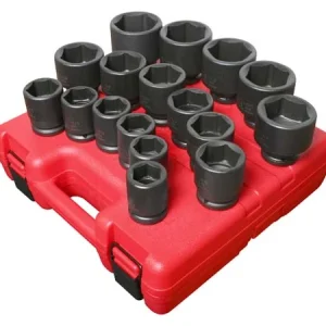 Sunex 17 Pc. SAE Heavy Duty Impact Socket Set (4683)