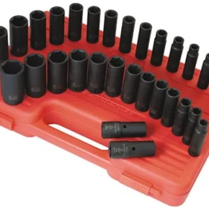Sunex 29 Pc. SAE & Metric Master Double Deep Impact Socket Set (5153DD)