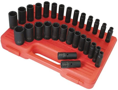 Sunex 29 Pc. SAE & Metric Master Double Deep Impact Socket Set (5153DD)