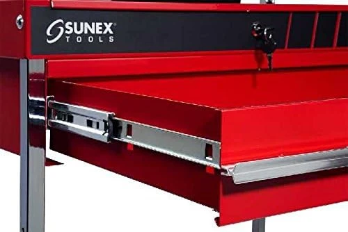 Sunex Service Cart with Locking Top & Drawer - Red (8013A) — product image 3