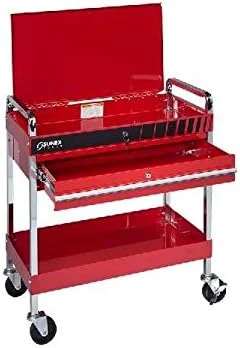Sunex Service Cart with Locking Top & Drawer - Red (8013A) — product image 5