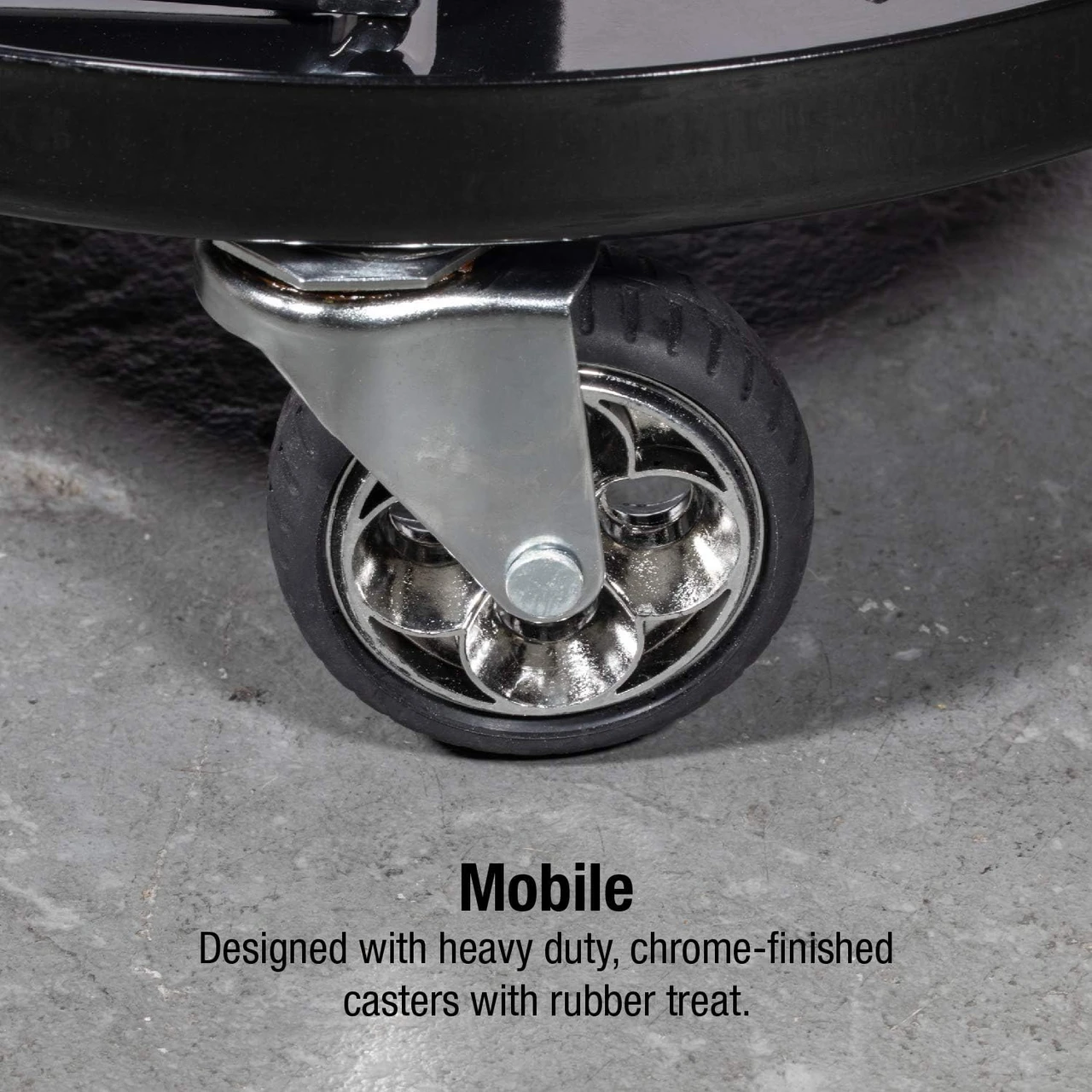 Sunex Hydraulic Swivel Tractor Seat with Tool Tray and Casters (8514) — product image 4