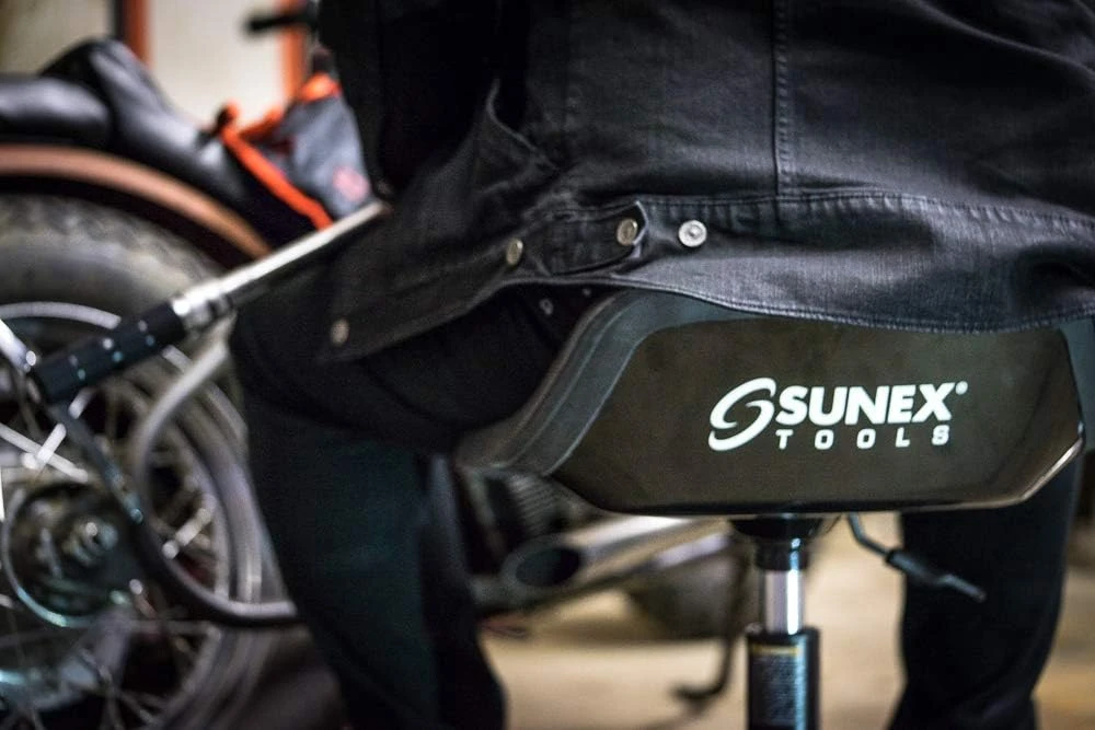 Sunex Hydraulic Swivel Tractor Seat with Tool Tray and Casters (8514) — product image 6