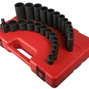 Sunex 25 Piece Impact Socket Set 3/8 Drive 12 Point Deep/Shallow (3326)