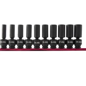 Sunex Tools 10 Piece 3/8" Drive Deep Swivel Socket Set 10-19mm (3660)