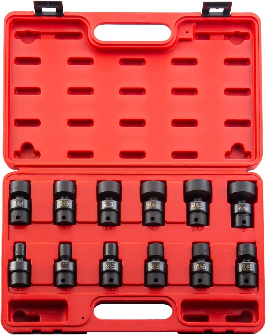 Sunex 12 Piece 3/8 Drive 12 Point Universal Impact Socket Set (3690) — product image 2