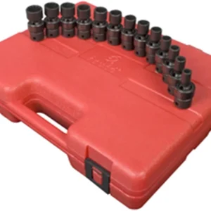 Sunex 13 Piece 3/8" Drive 12-Point Flex Impact Socket Set Metric (3691)