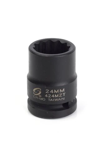 Sunex Tools 3/4" Dr. 12 Pt. 24mm Thin Wall Impact Socket (424MZT)