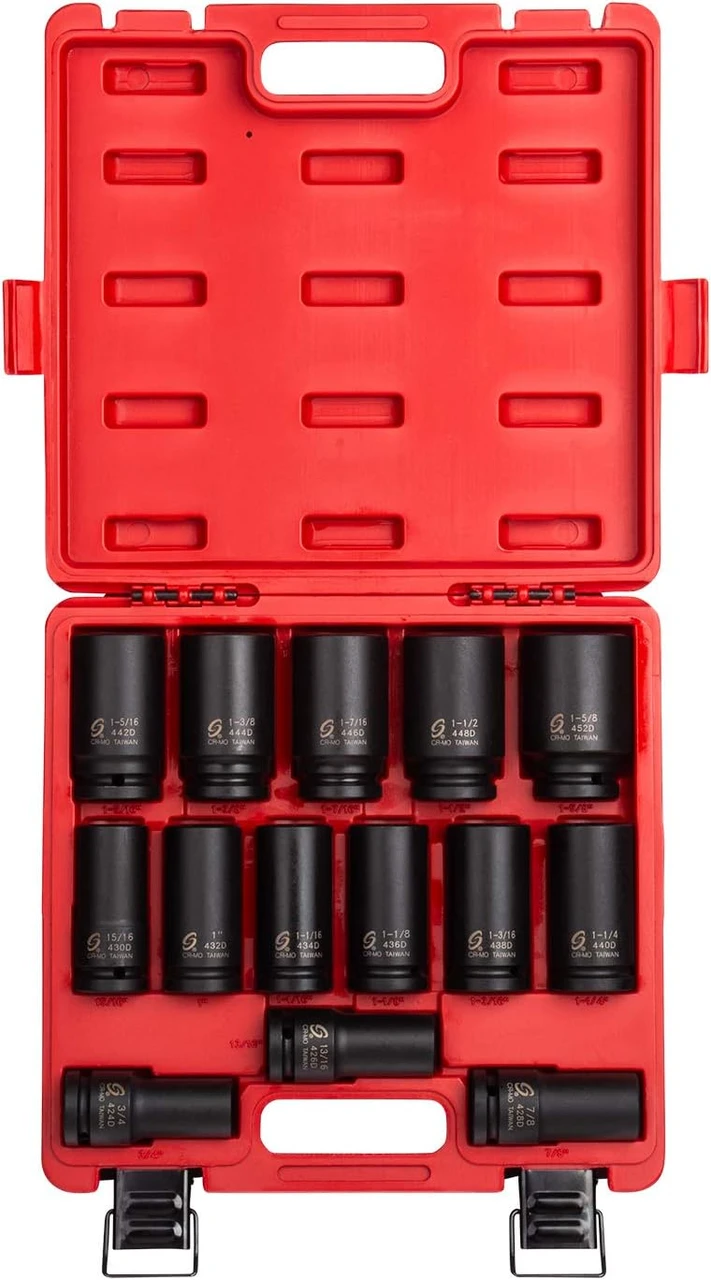 Sunex Tools 3/4" Drive 14 Piece Deep Impact Socket Set (4638)