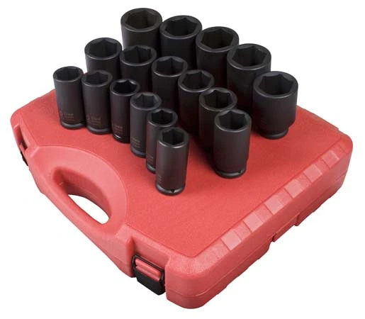 Sunex 17 Piece Metric Deep Impact Socket Set (4686)