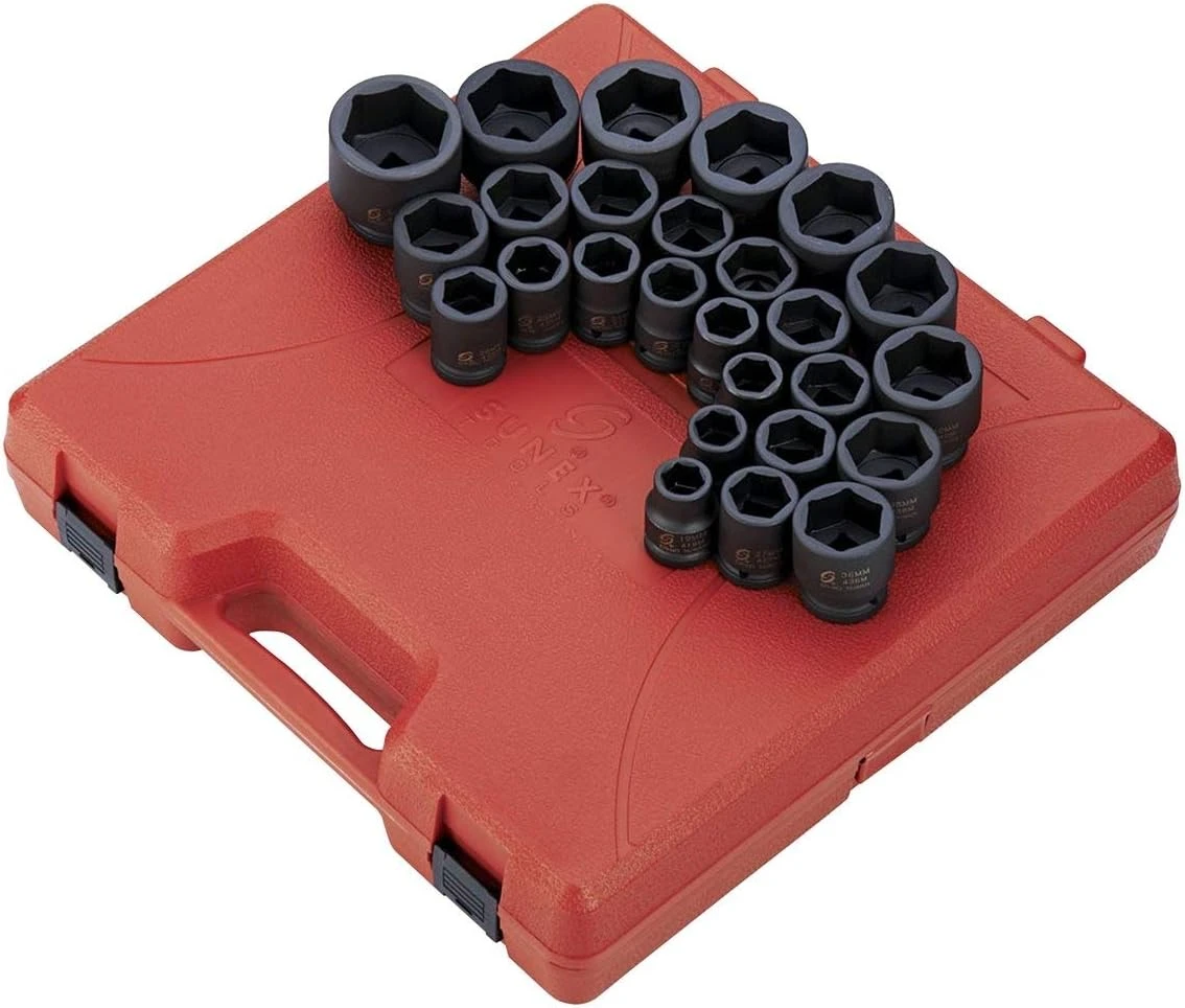Sunex Tools 26 Piece 3/4" Drive Metric Impact Socket Set (4692)
