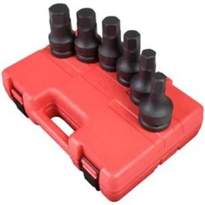 Sunex Tools 6 Pc 1" Drive SAE Hex Driver Impact Set (5606)