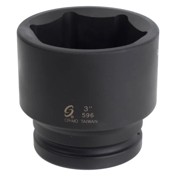 Sunex Tools 1" Drive Standard 6 Point Impact Socket 3" (596)