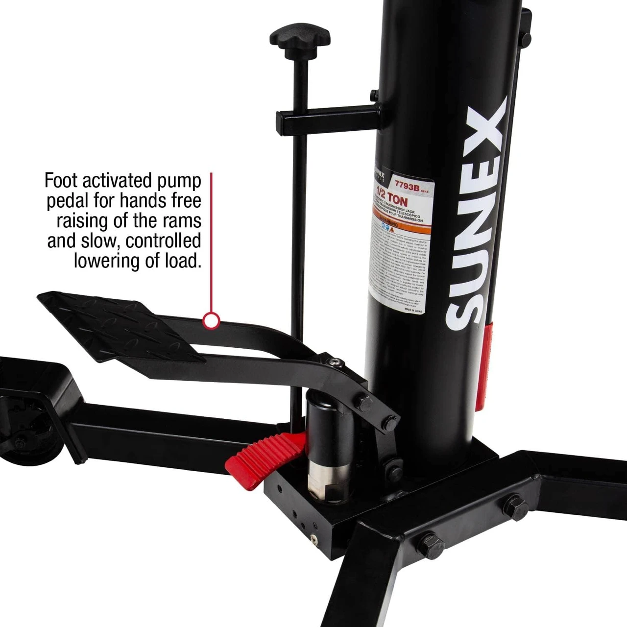 Sunex 1,000 Lb. Telescoping Transmission Jack (7793B) — product image 4