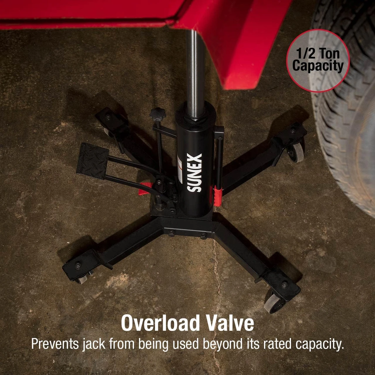 Sunex 1,000 Lb. Telescoping Transmission Jack (7793B) — product image 5