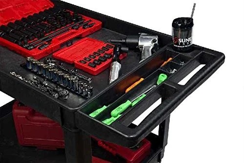 Sunex Large Plastic Utility Cart with Heavy-Duty Wheels (8036) — product image 2