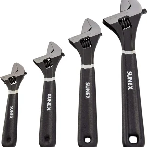 Sunex 4 Piece Wrench Set 6" 8" 10" 12" with Storage Pouch (9618A)